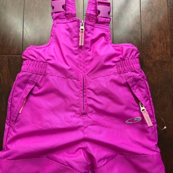 Champion NWOT Toddler Girls Snow Bib Overalls Size 18 Months Pink Purple - Picture 2 of 7